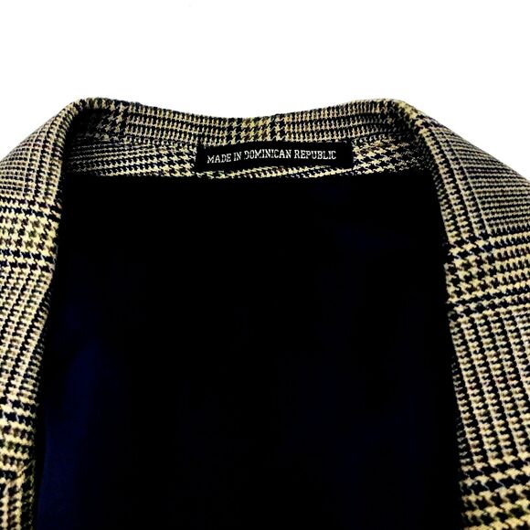 Versini Sport Coat Glen Plaid Silk Brown Black Beige 42 Academia Preppy Career - Picture 12 of 15